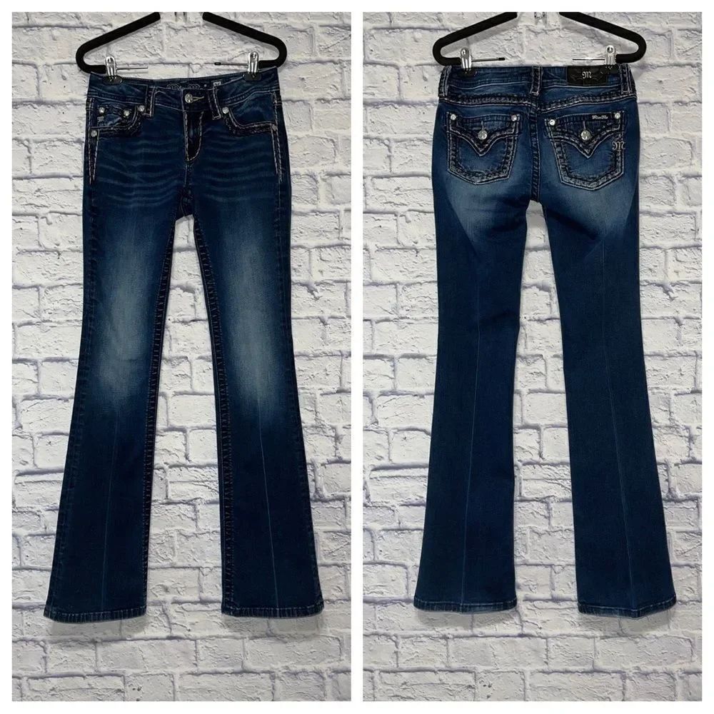 Miss me mid rise boot cut jeans dark wash